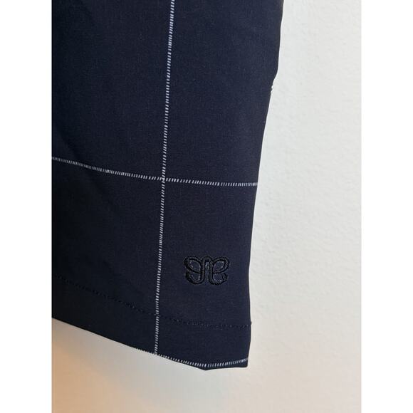 Albion Black Going Places Windowpane Check Cinch Waist Nylon Activewear Dress M - Picture 4 of 10